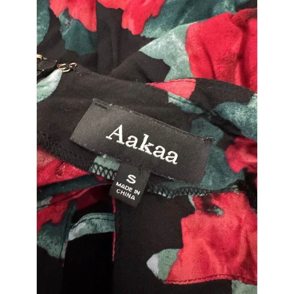 Aakaa small floral backless rose print‎ maxi dress romantic festival beachy